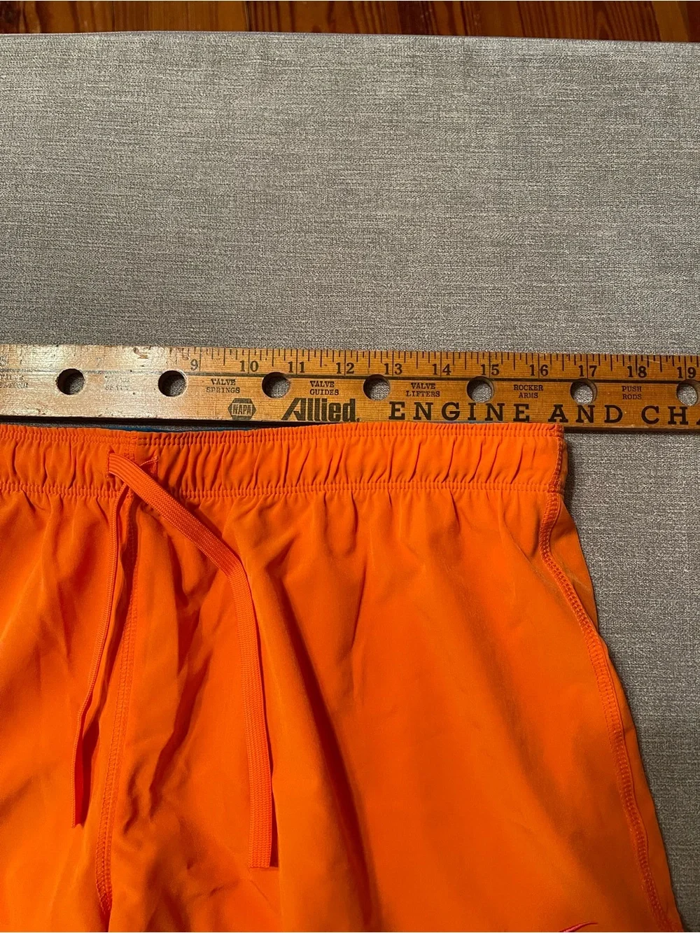 Nike Dri-FIT Women's Bright Orange Running Athletic Shorts with Pink Swoosh